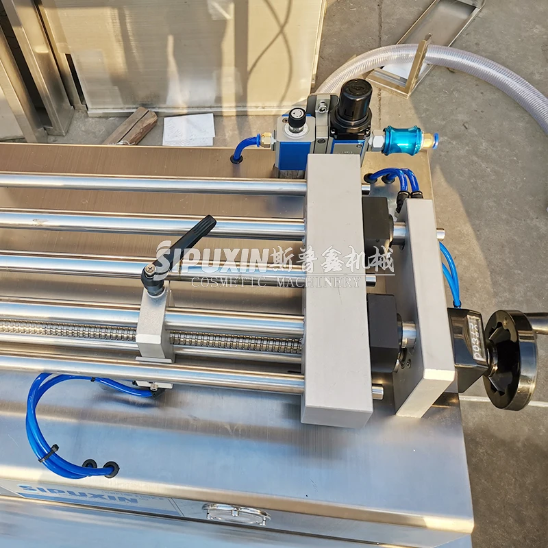 Double Heads Pneumatic Honey Paste Cream Ointment Lotion Semi Automatic Liquid Paste Filling Machine