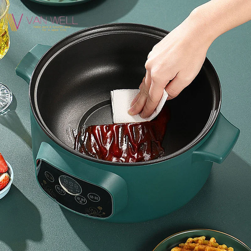 Multi stainless steel soup pot electric cooker frying pan electric skillet intelligent cooking pot preset timing cookware set