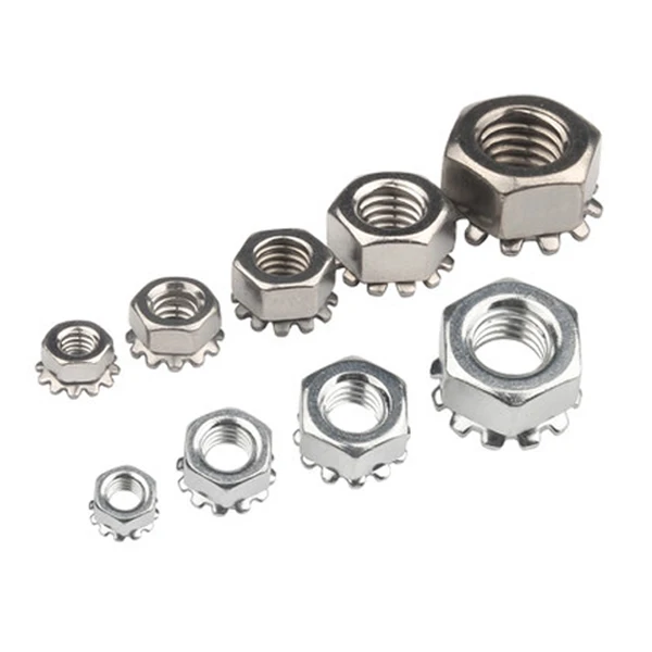 M2 M3 M4 M5 M6 M8 M10 M12 M14 M16 M20 M22 M24 SS304 Carbon steel Nickel Plated K-Lock Nuts