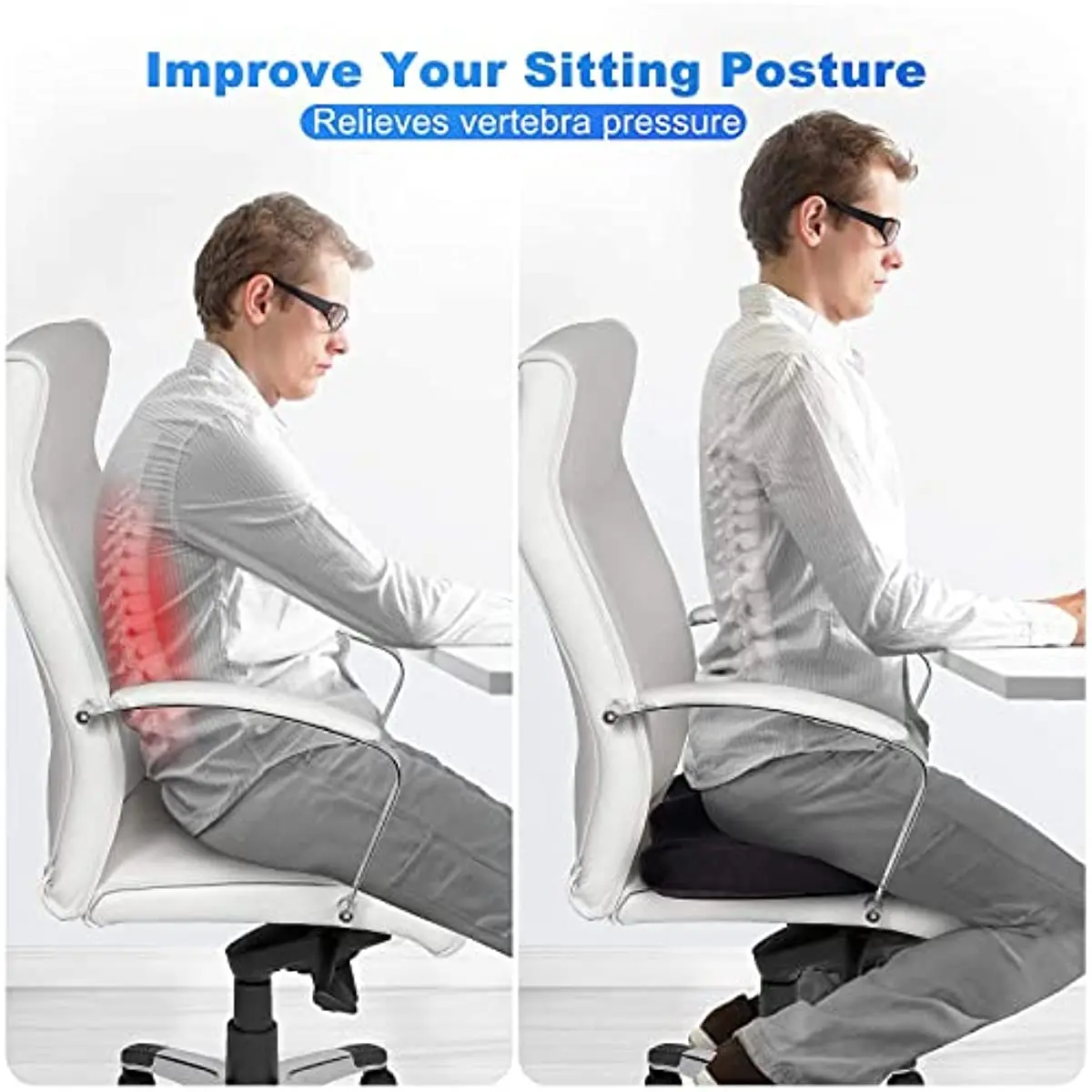 Factory Direct Seat Cushion Office Chair Cushions Butt Pillow for Long Sitting Memory Foam Chair Pad Seat Cushion