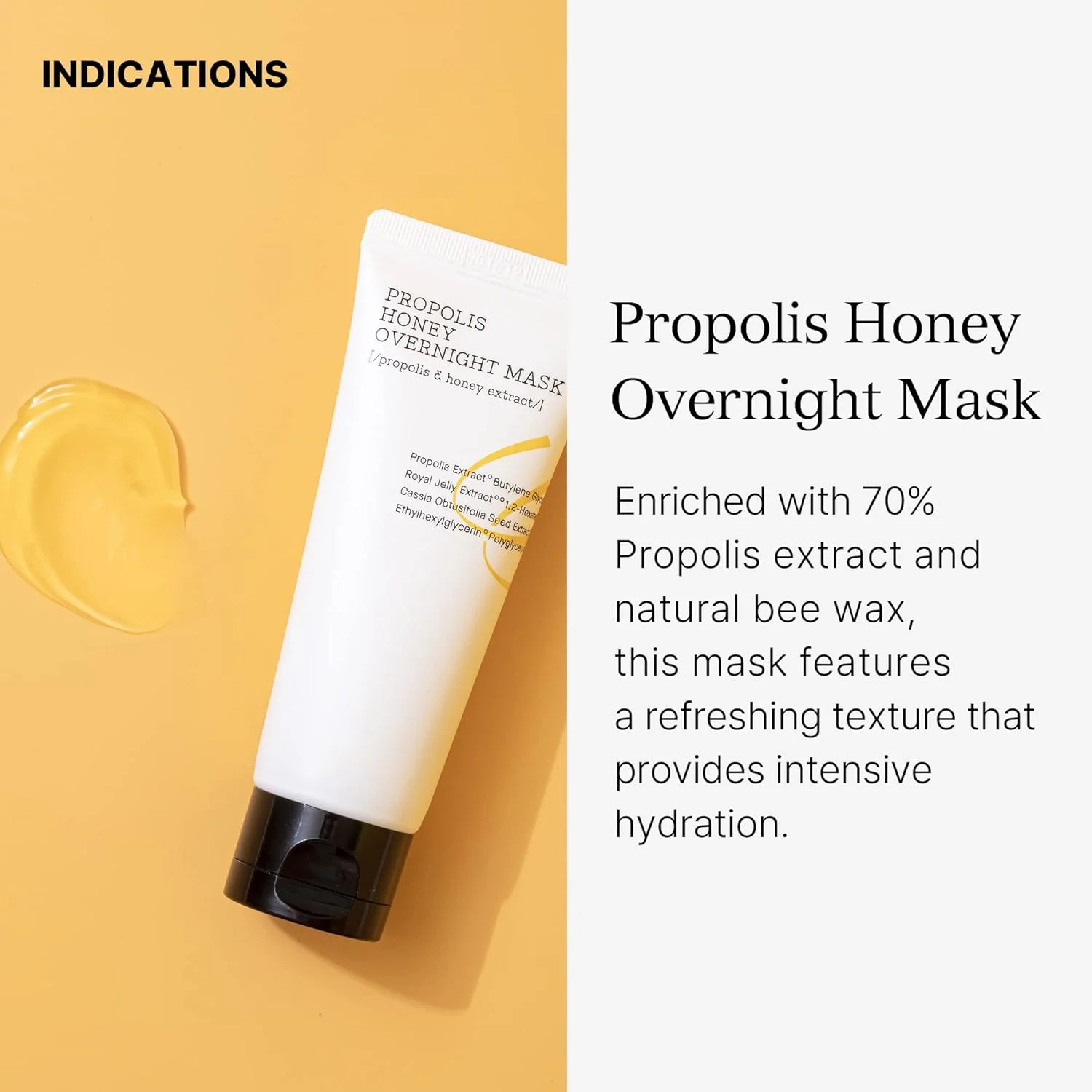 Korean Skin Care Full-effect Propolis Honey Sleeping Mask Moisturizing Softening Face Care Beauty Products Facial Mask