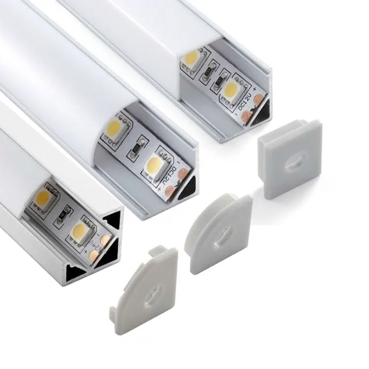 Custom 6063 aluminum profile led strip light cabinet showcase aluminum light bar enclosure