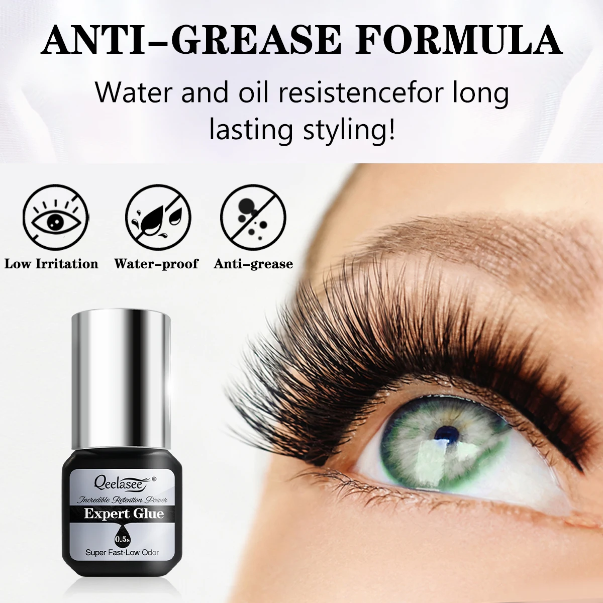 OEM Professional Glue Factory MSDS Certified  Eyelash Adhesive Sensitive Skin Friendly Eyelash Glue 0.5s Fast Dry  Expert Glue