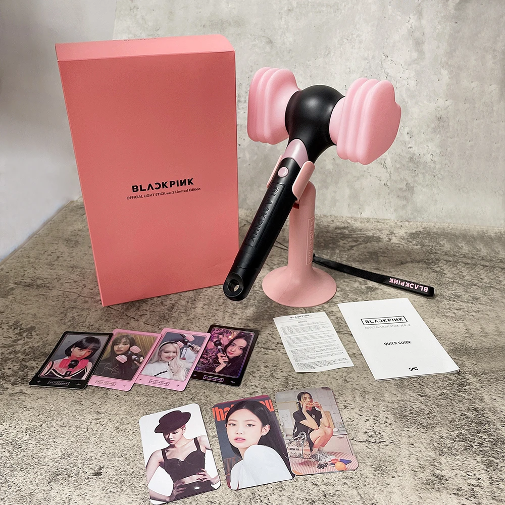 Black Pink Lisa Concert Pink Second Generation Love Hammer Support Lamp Color Change Lightstick