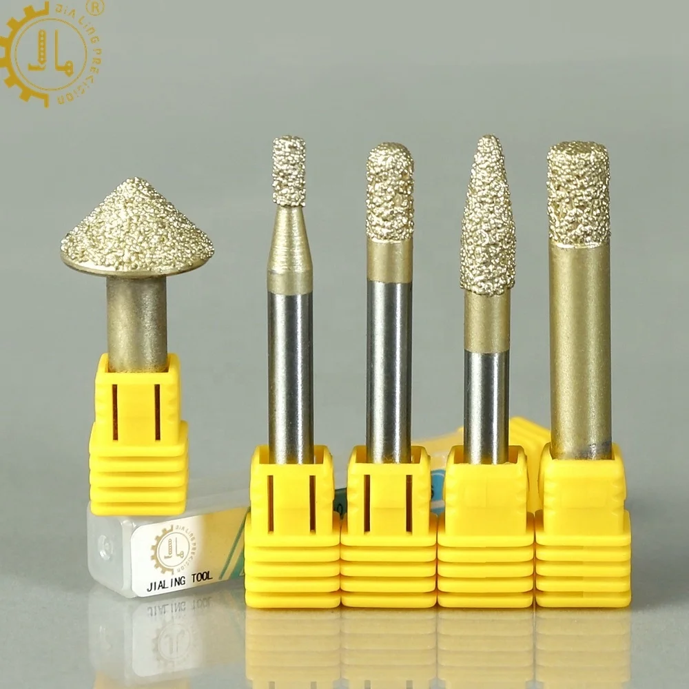 CNC Diamond Stone Carving Tools Vacuum Brazed Stone Granite Engraving Bit CNC Bits For Marble