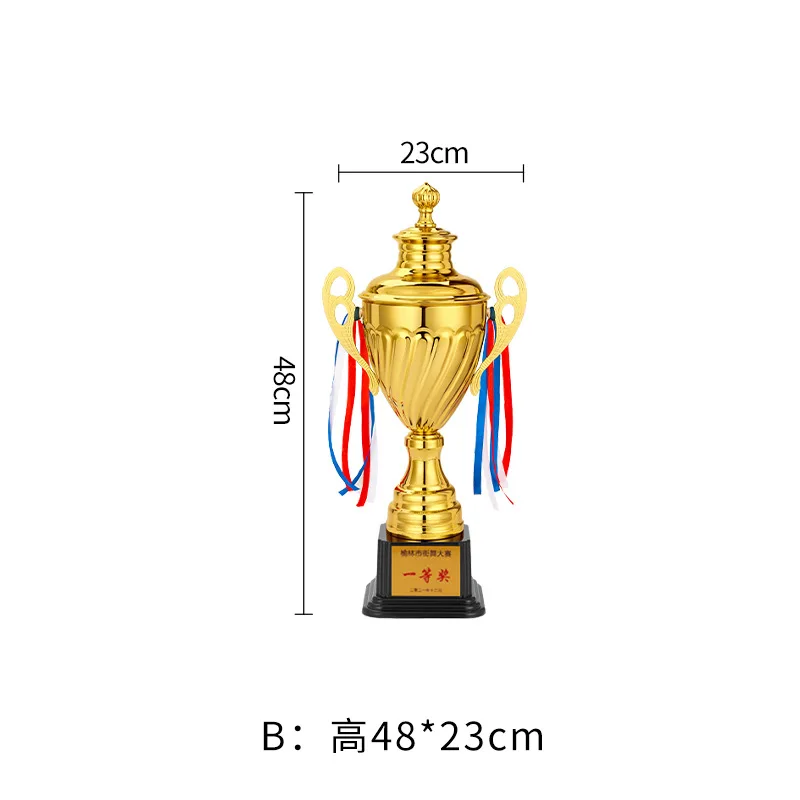 Custom Trophy Cup Factory Price Custom Sports Game Event Metal Award Wholesale 3D Gold Silver Football Trophies and Medals Cups