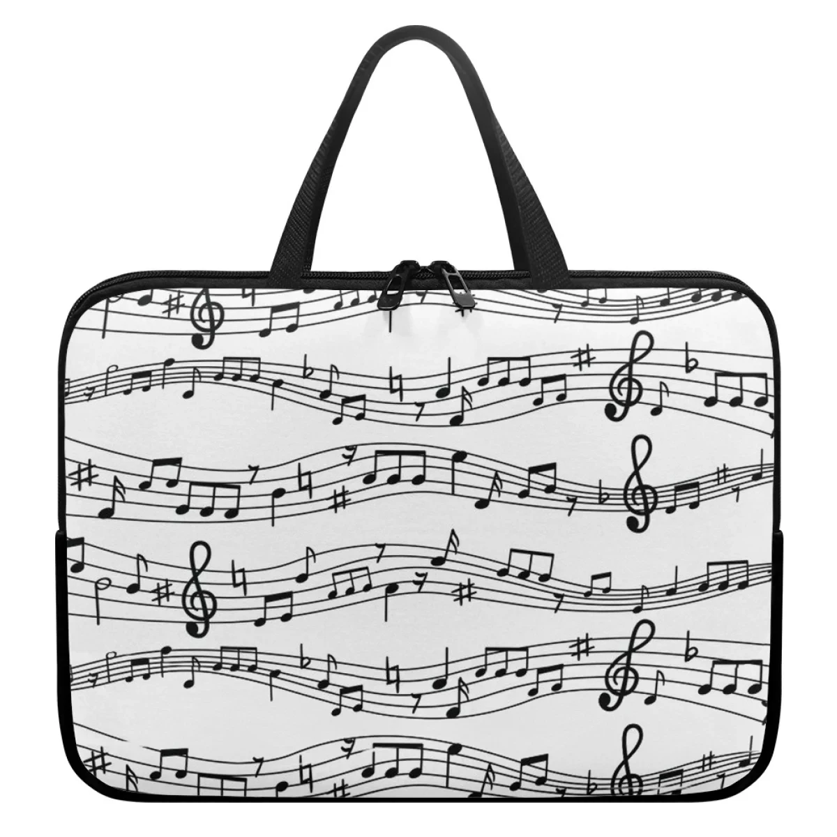 Supplier Wholesale Custom Travel Universal Portable Tablet Bag Music Note Piano Creative Handbag Print On Demand Laptop Bags