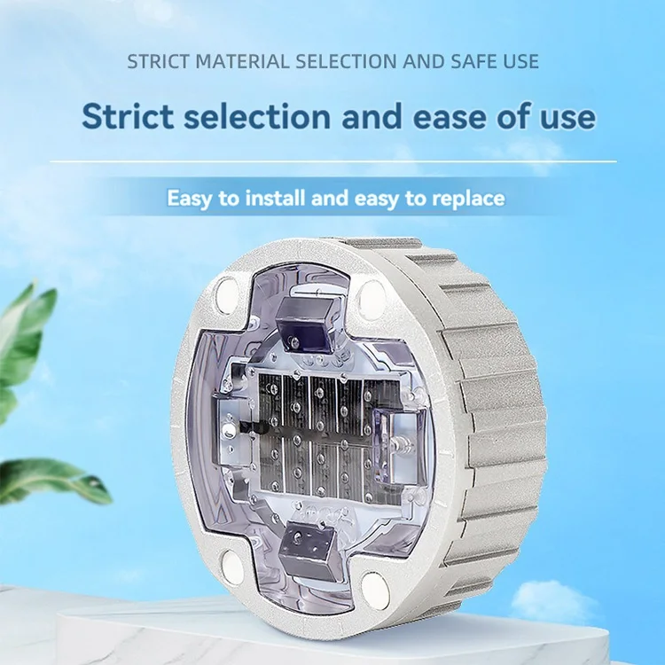 IP68 Waterproof Traffic Safety Driveway Marker White LED Lights Aluminum Spike Flash Pavement Dock Solar Flashing Road Studs