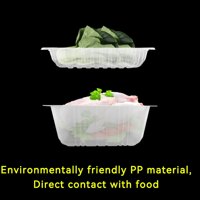 Disposable PP Heat Sealing Food Tray Map Vacuum Forming Plastic Meat Tray