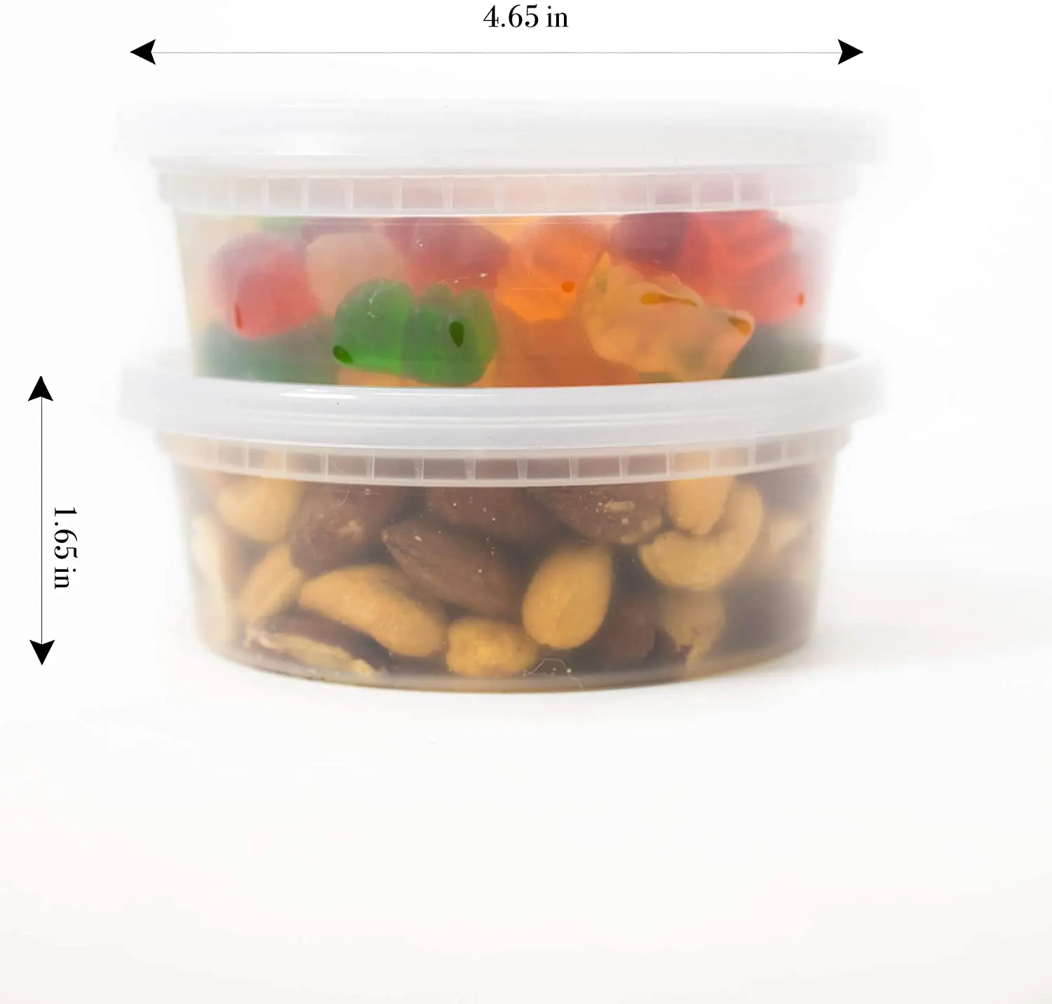 8oz round jars plastic deli container with lids for food