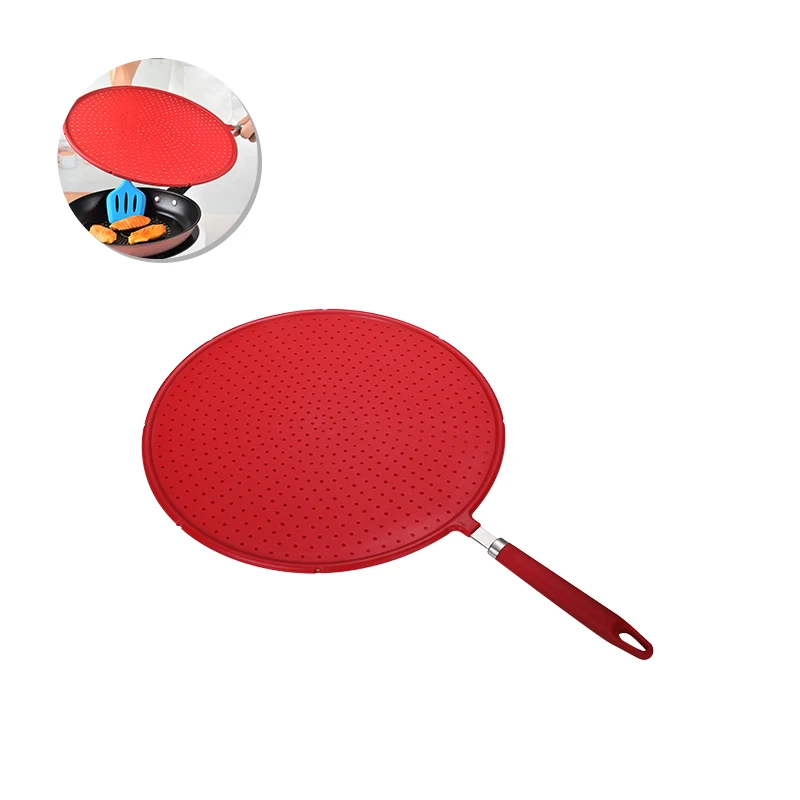 Kitchen accessories safe cooking use anti rust large surface silicone splatter screen