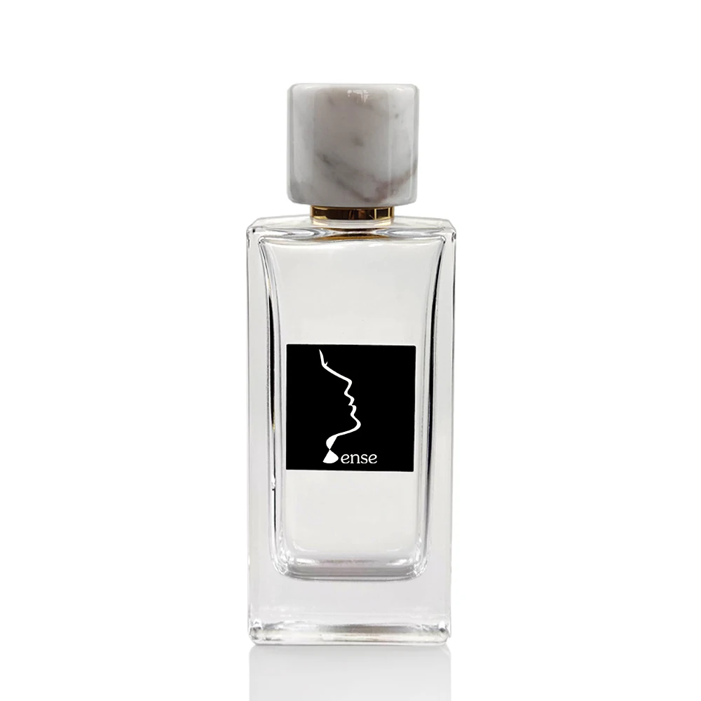 100ml flacons glass perfume custom made glass luxury oil perfume bottles and metal marble wood lids