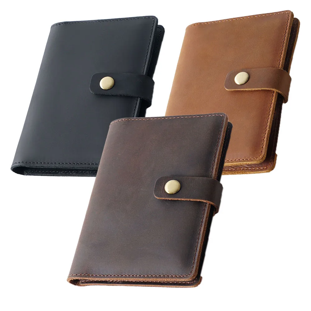 Wholesale RFID Hot Sale Custom Travel Global Multiple Genuine Leather Crazy Horse Luxury Leather Passport ID Card Holder Cover