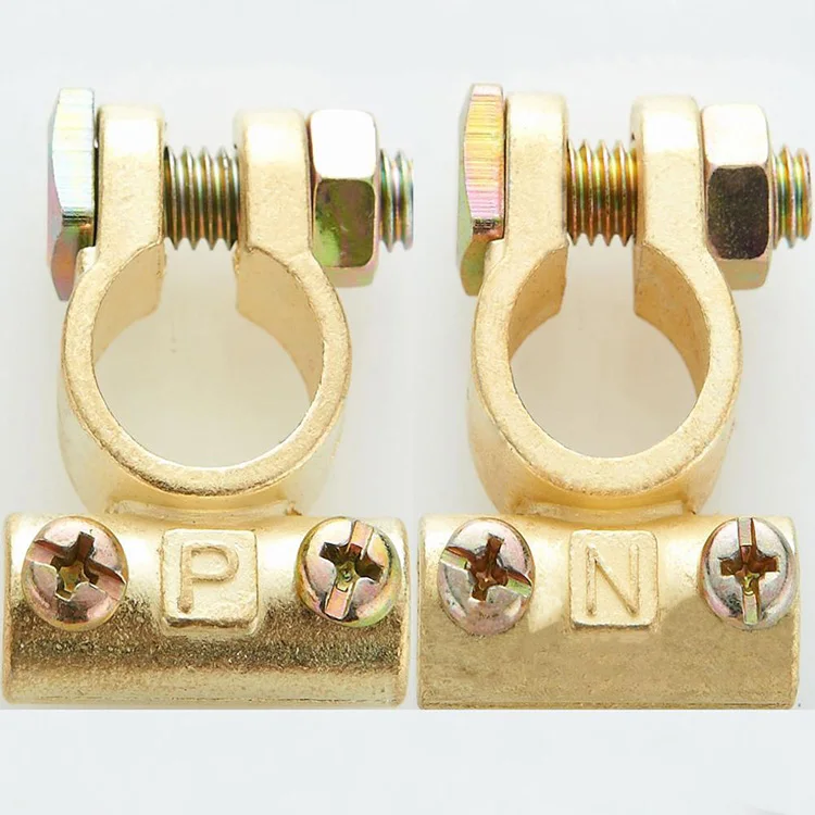 Bateria Crimp Terminal Supply Zinc Material Positive & Negative Gender Car Battery Terminals Automotive Brass +55g,-57g CN;ZHE