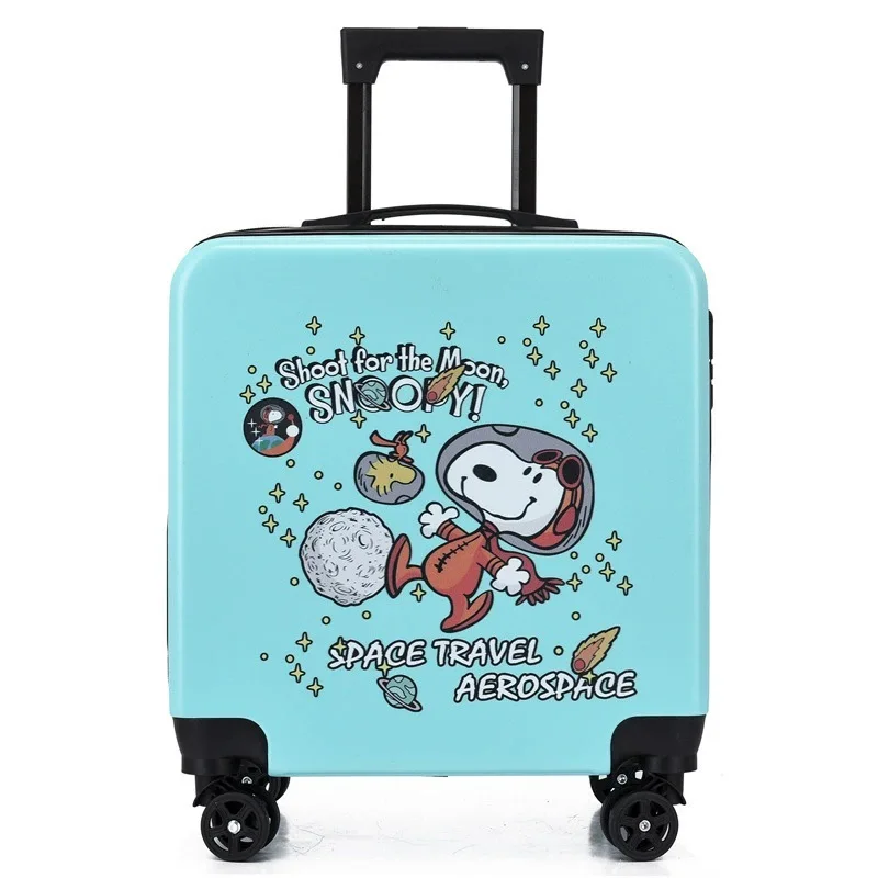 Cartoon universal wheel trolley case kids school student password suitcase