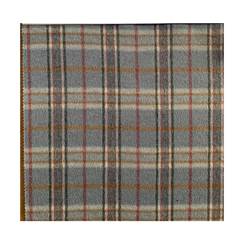 wholesale heavy 870g checked wool fabric blend plaid tartan yarn dyed wool fabric for coat