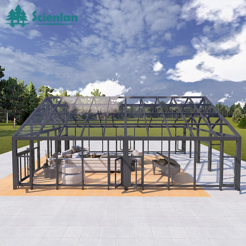 Factory Wholesale Aluminum Glass Sunrooms Conservatory customized Greenhouse sunrooms & glass houses