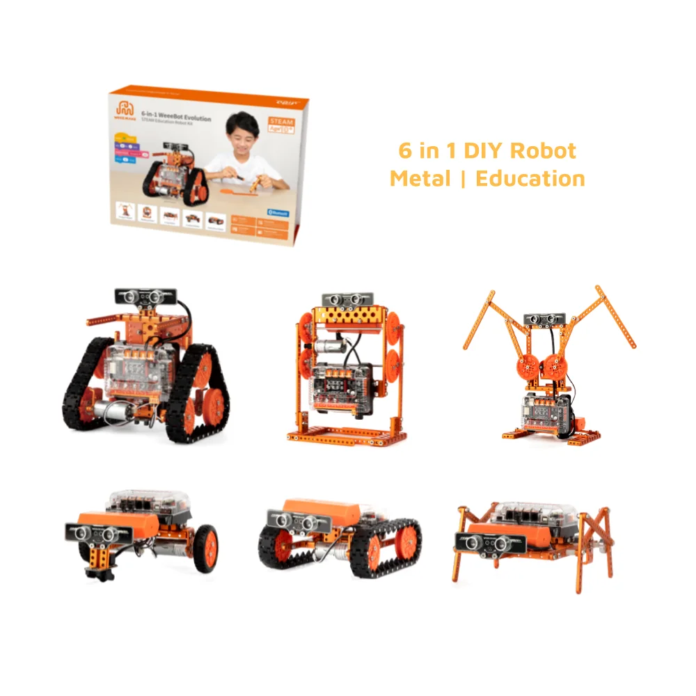 Mental 6 in 1 training  programming educational robot car kit for kid