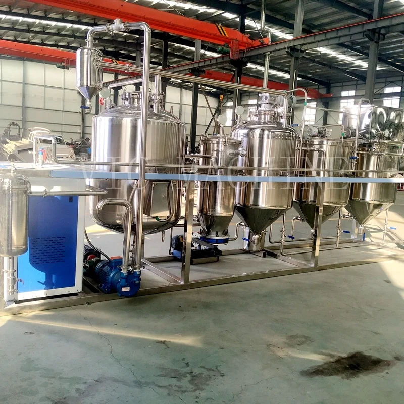 3TPD Edible oil complete production line sunflower oil refining machine coconut oil refinery machine