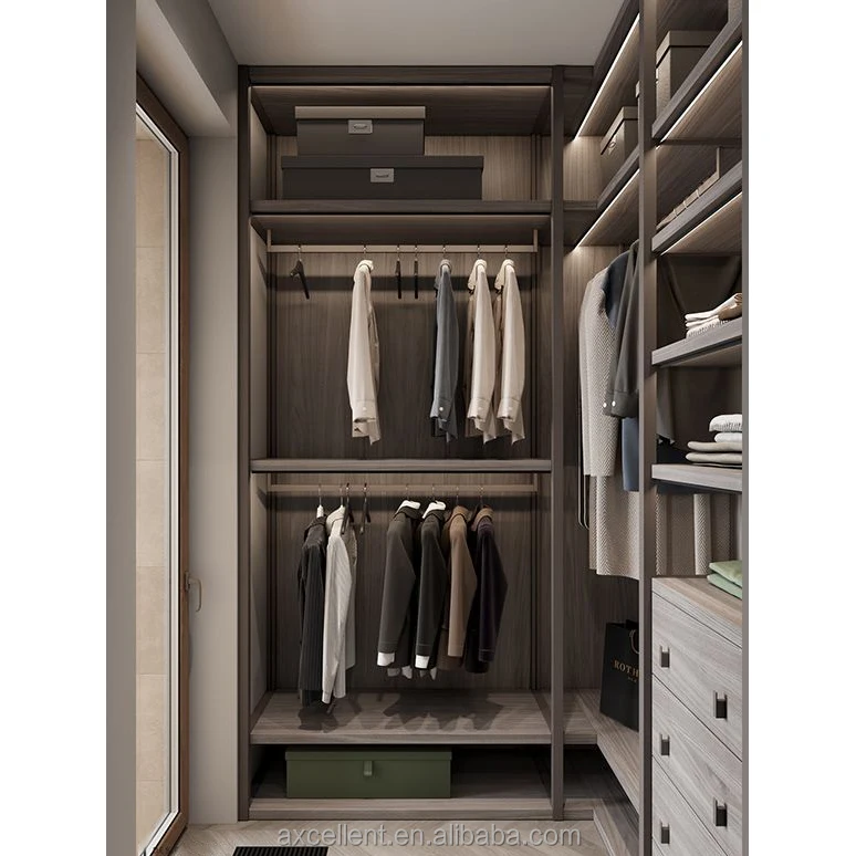 Montessori Wardrobe 3 Door Naked Clothing Kid Room Sliding Aluminum Profile Large Nordic Walk In Closet