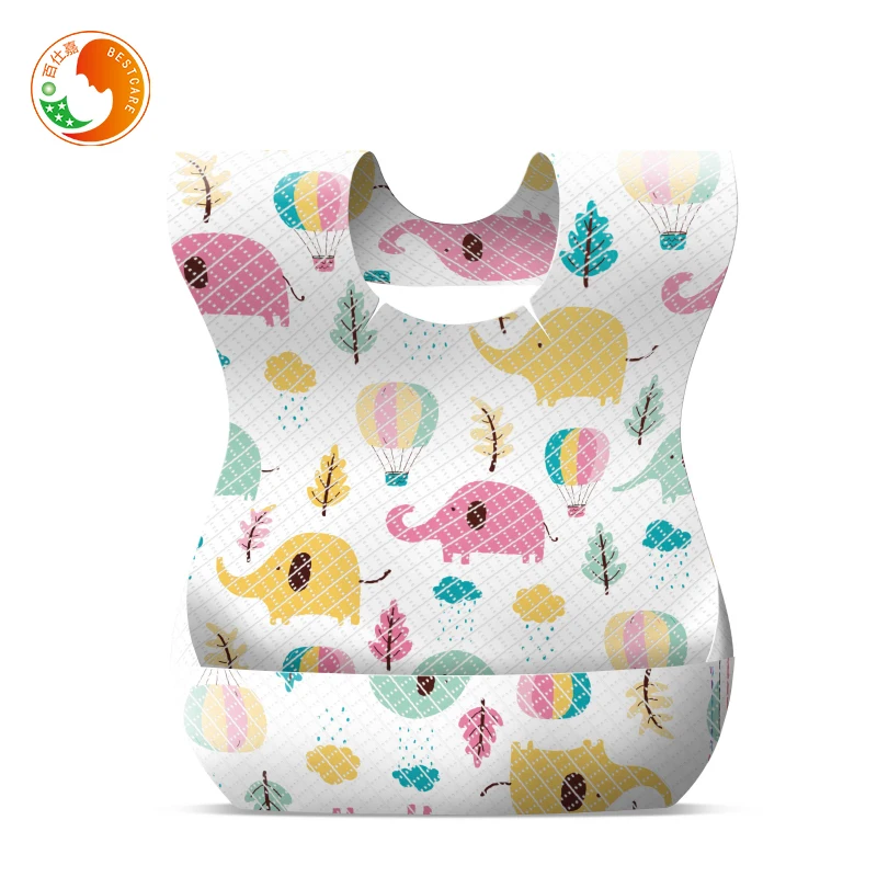 Cheap factory price custom printed disposable baby bibs suppliers baby feeding bib