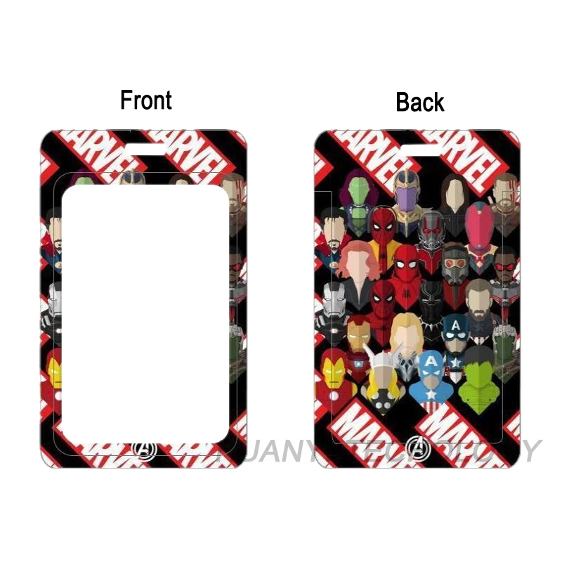 Super Heroes Styles ID Card Protector Marvel Customize Sliding Cover Plastic Name Tag Bus Badges Holder Promotional Gifts