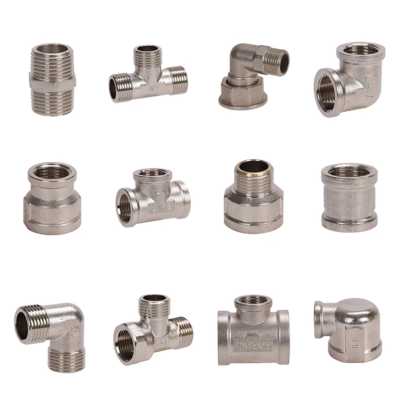 Screw Thread Water Pipe Connector Brass Fittings Plumbing Material Pex Pipe Brass Fittings