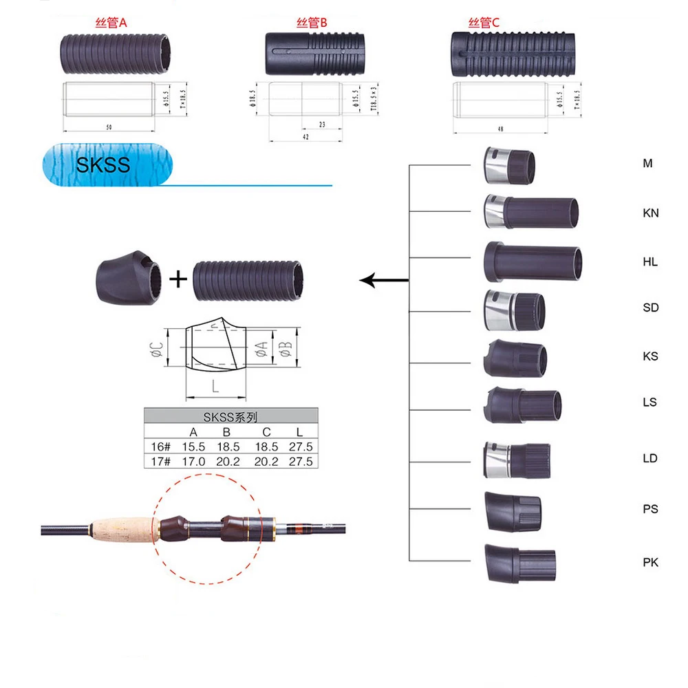 latest design SKSS fishing rod building reel seat