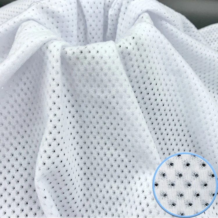 High quality 100% Nylon mesh cloth sportswear Mask Breathable and quick drying fabric warp knitted elastic polyester