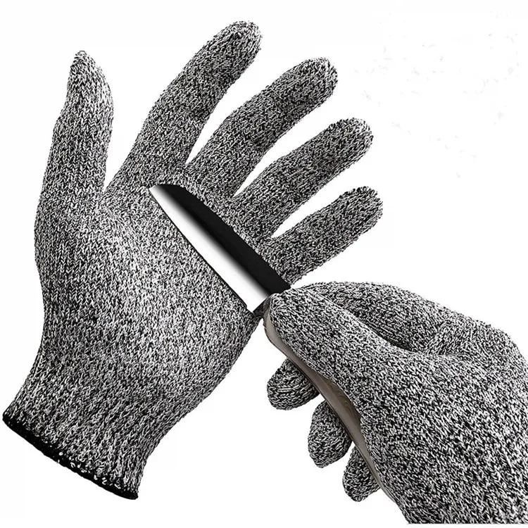 Competitive Price HPPE Cut Resistant Gloves Construction Knife Blade Level 5 Anti-cut Safety Protection Gloves