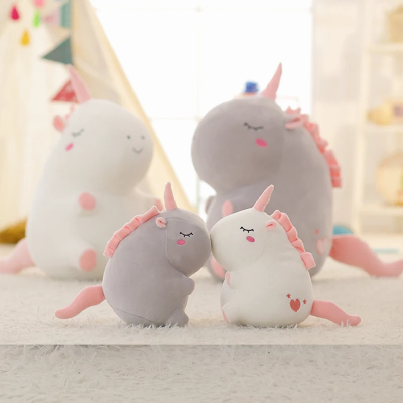 Cute soft unicorn toy fat unicorn doll animal stuffed unicorn pillow baby kids toys for girl birthday christmas gift