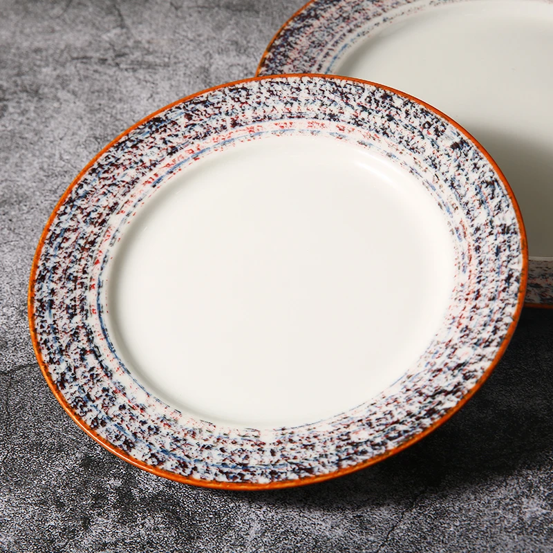 WEIYE Glazed Creative Crockery Tableware Dishes & Plates Unique Design Ceramic Dinner Set Modern Style Porcelain Dinner Set