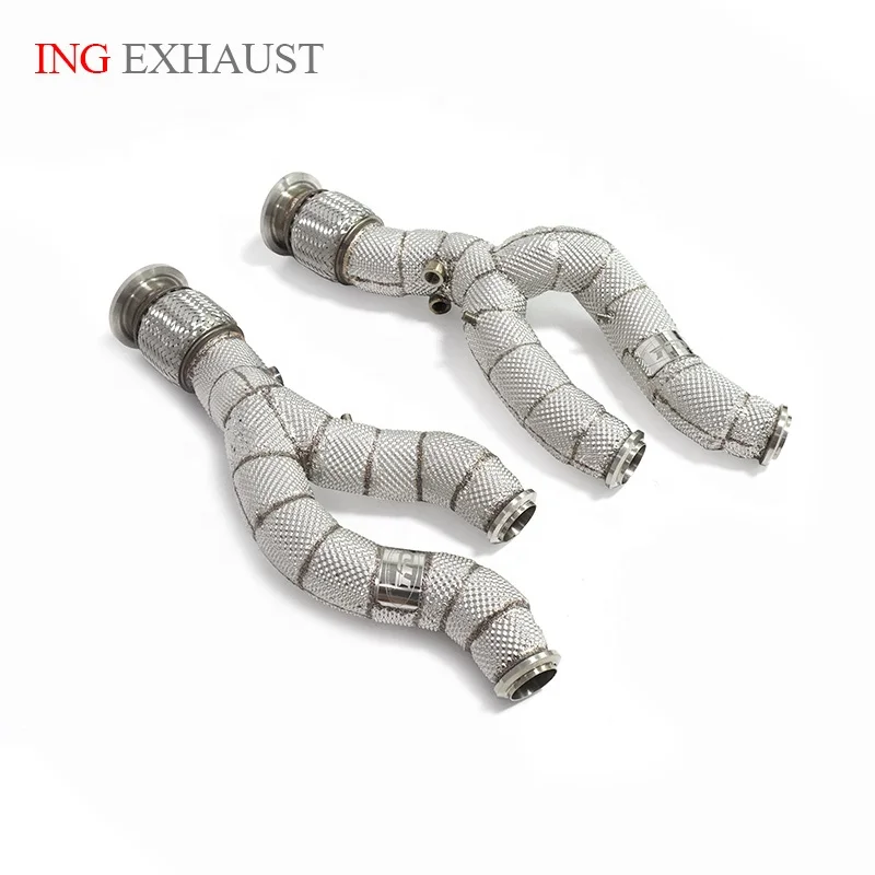 ING Exhaust For Lamborghini LP700 2012-UP Aventador S LP700-4 LP740-4 LP750-4 SVJ 6.5 V12 Header Without catalyst Downpipe