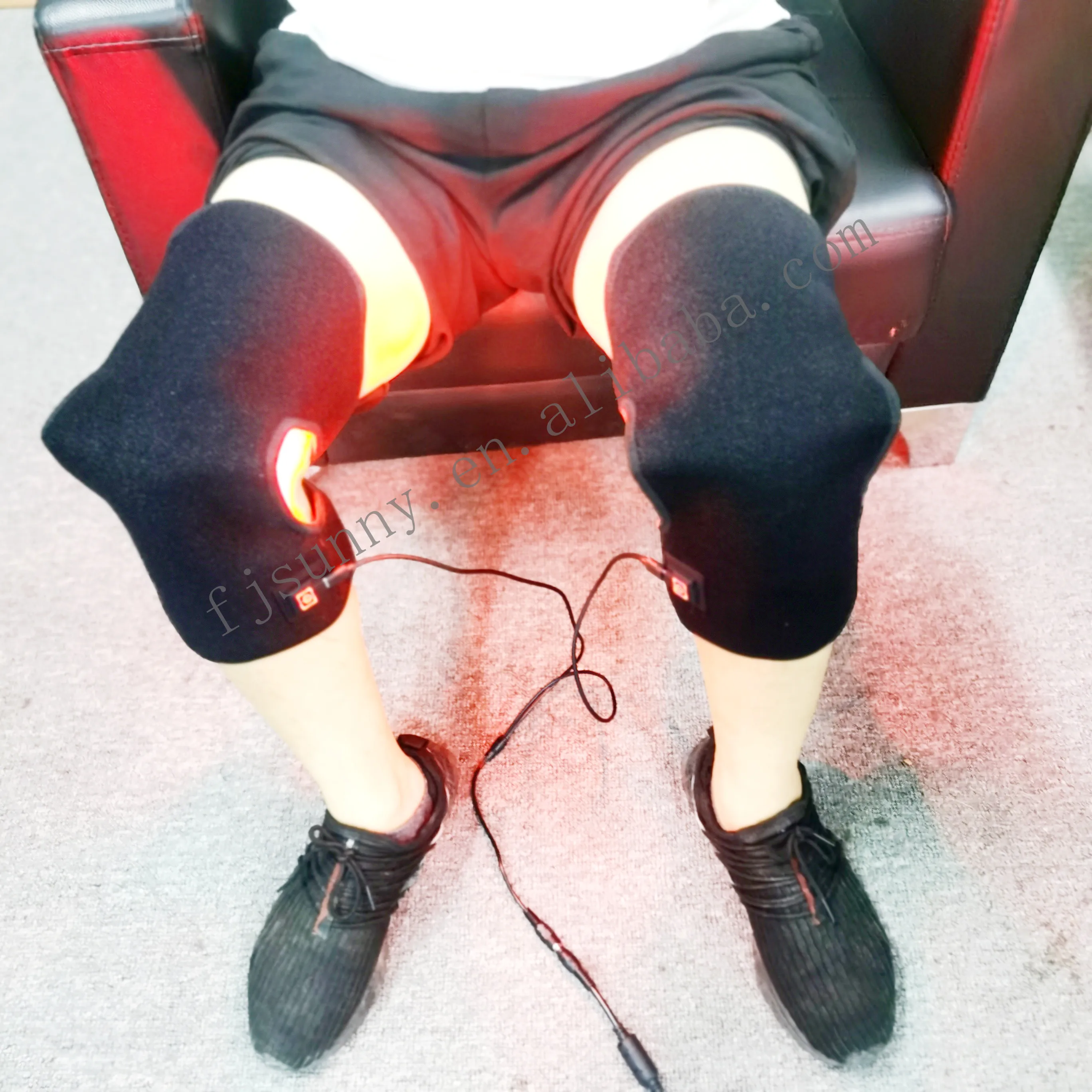 Amazon, Лидер продаж, регулируемый иммобилайзер, терапевтические наколенники с красным светом, поддержка, защита, шарнир для облегчения боли