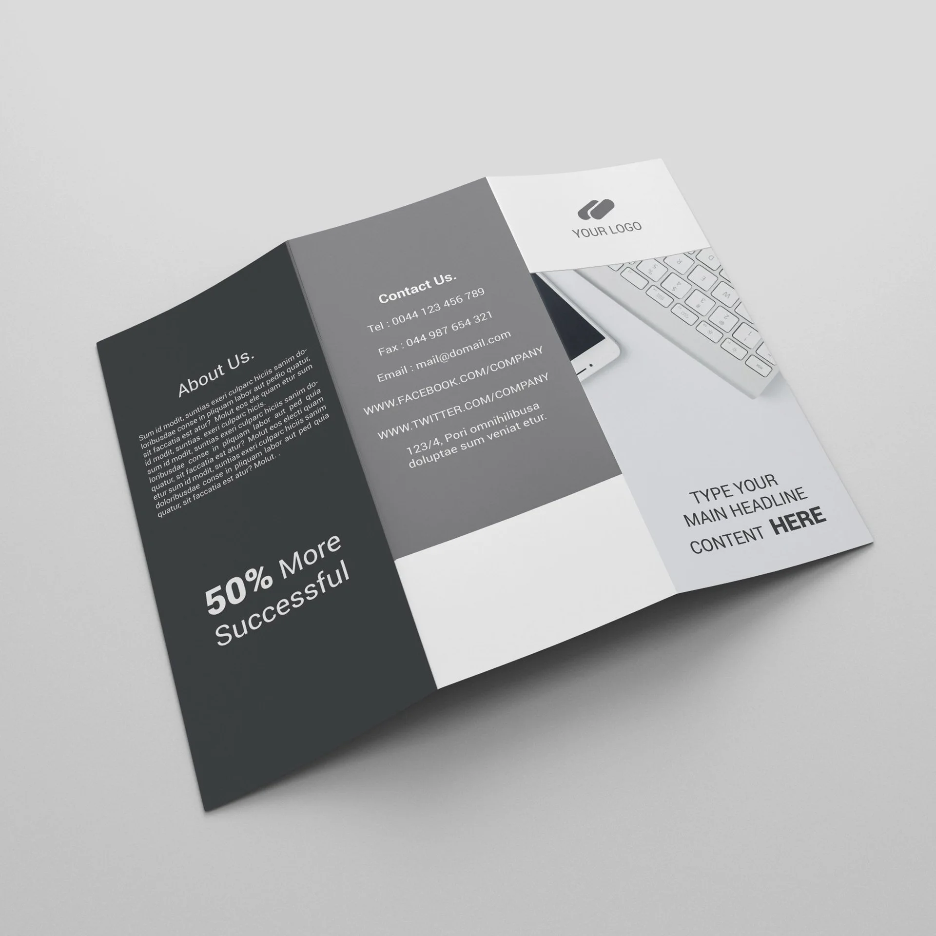 Custom Fold Leaflet Brochure A3A4A5 Low Moq Cheap Manual Invitation Promotion Advertising Instruction Brand Logo Flyer Printing