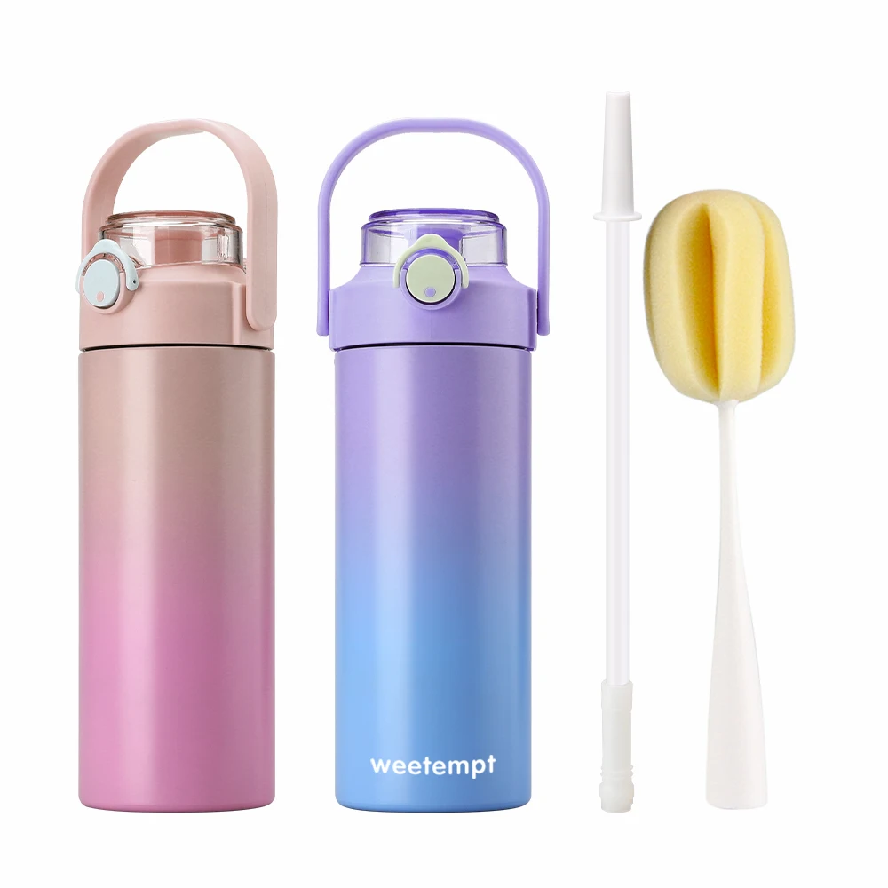 Patent 900ml double wall vacuum insulated stainless steel sports/gym water bottle with portable handle custom color