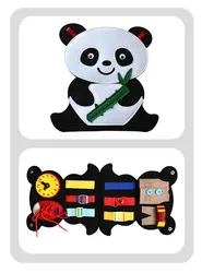 Montessori Toys Felt Educational Toy Toddlers Felt Kids Busy Board Learn To Dress Basic Skills