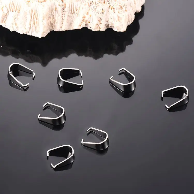 Transistors 200pcs/wholesale plated real gold connector snap clip on pendant for gold necklace leather rope clasp