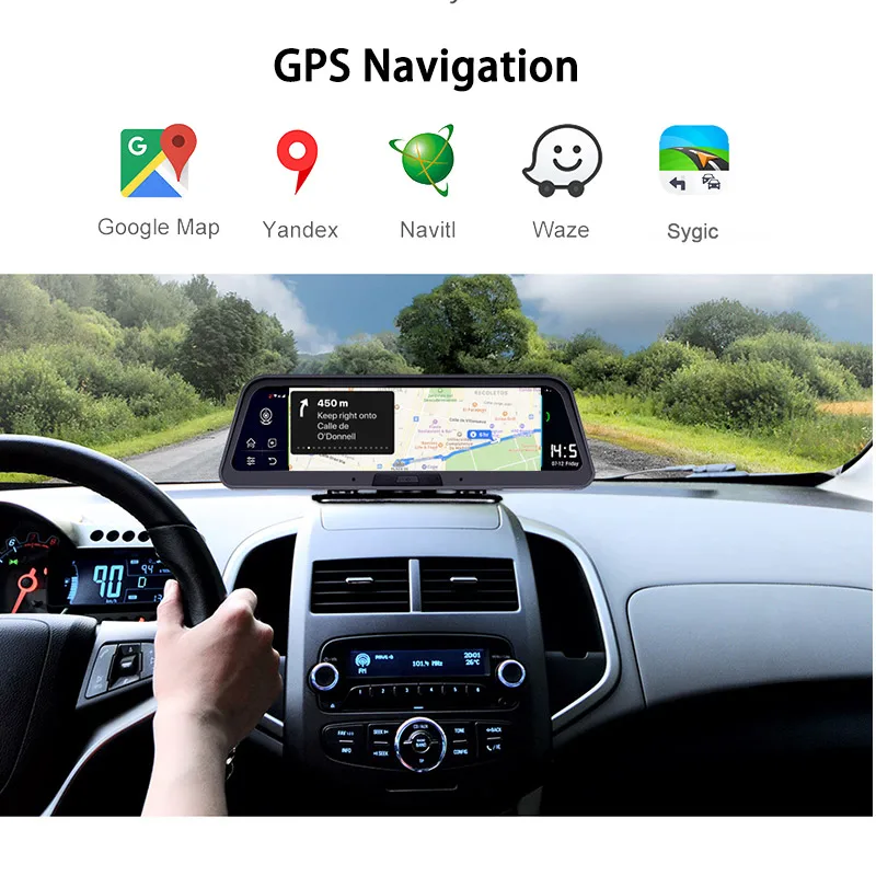 FHD 1080P Dual Lens 4G Android 8.1 ADAS Auto Video Recorder GPS Navigation Night Vision Car DVR Camera Parking Surveillance