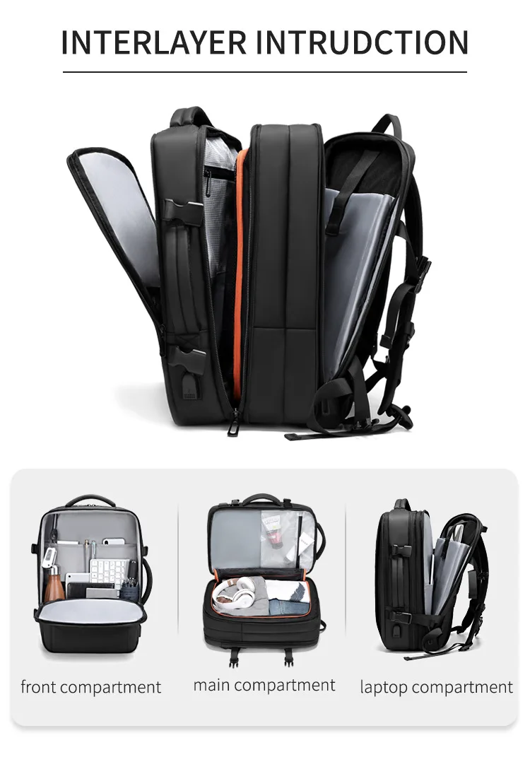 Fast Shipping Large Capacity Zipper Backpack with USB Student Sports Rucksack Waterproof Travel School Laptop Backpack Bag