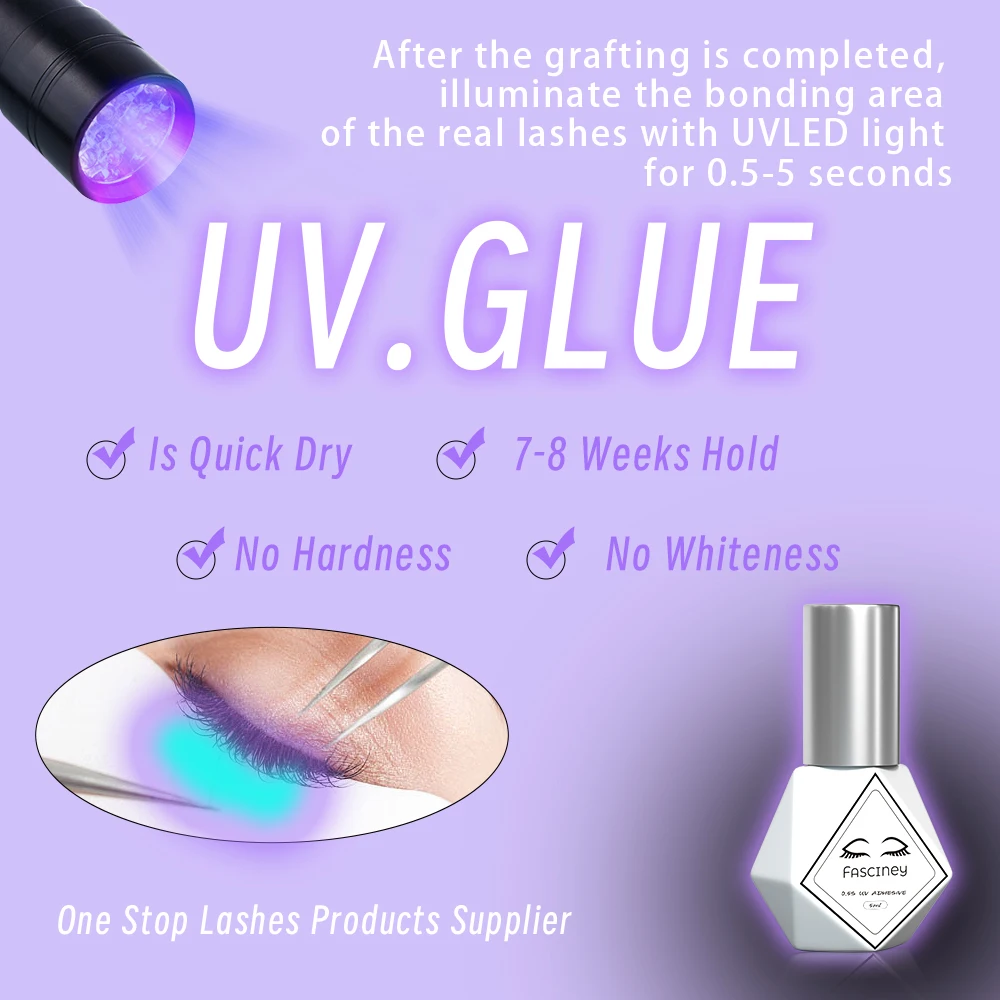 New Product Fast Dry Eyelash Adhesive LED UV Lash Extension Glue Private Label UV Lash Glue