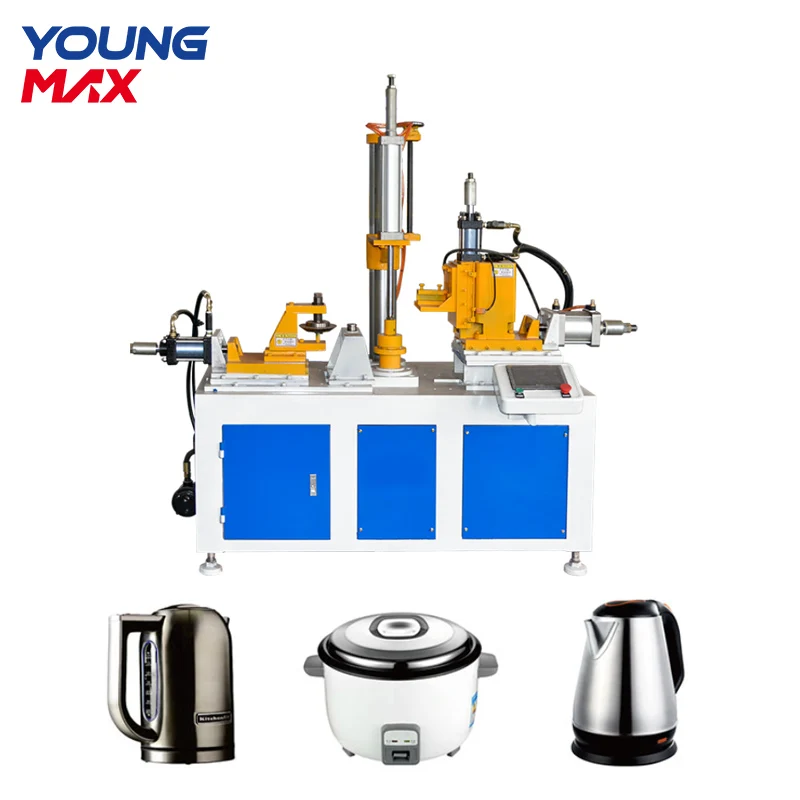 automatic metal edge trimming & bending machine bordering trimming machine cookware bending machine