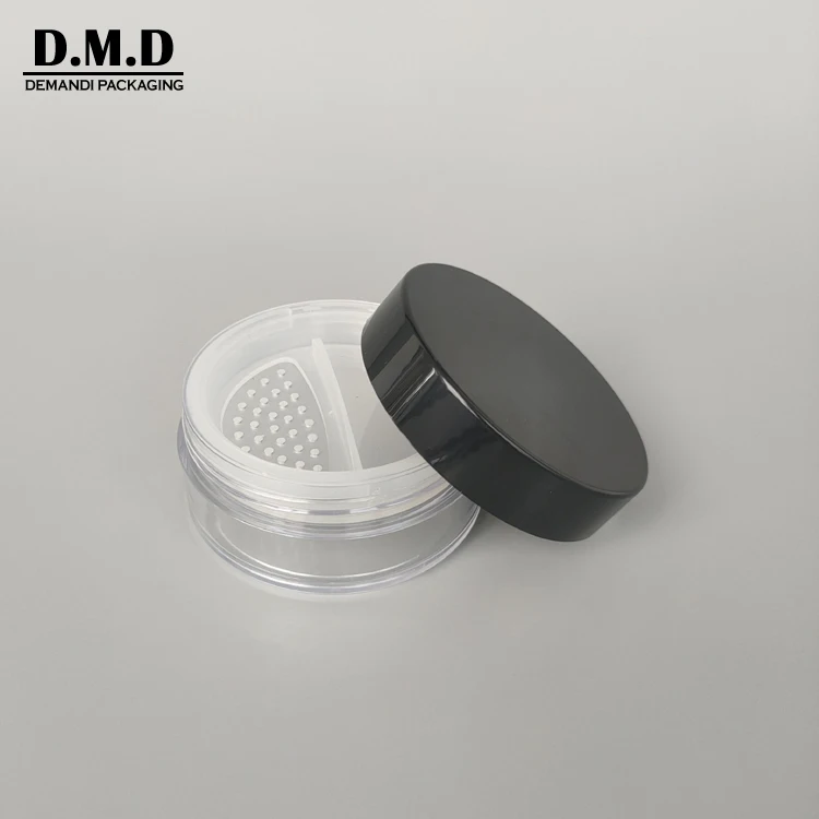 Custom logo makeup setting powder container 10ml 5 grams 20 ml 20grams 50ml loose powder jar with rotating sifter