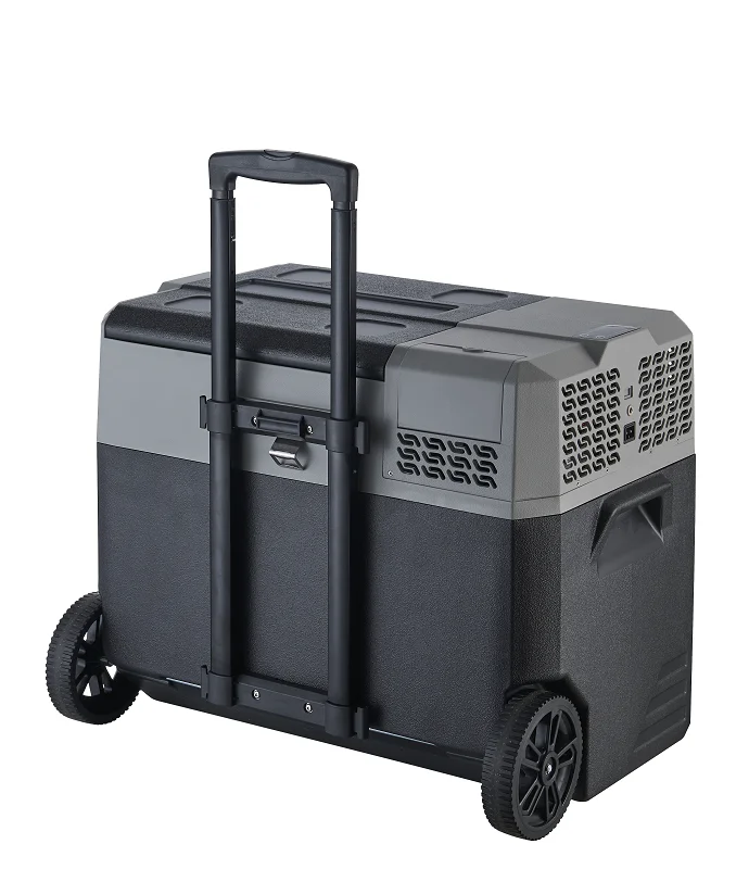 62L Portable Draw-bar Refrigerator 12V 24V DC Compressor Battery Powered Refrigerator For Car