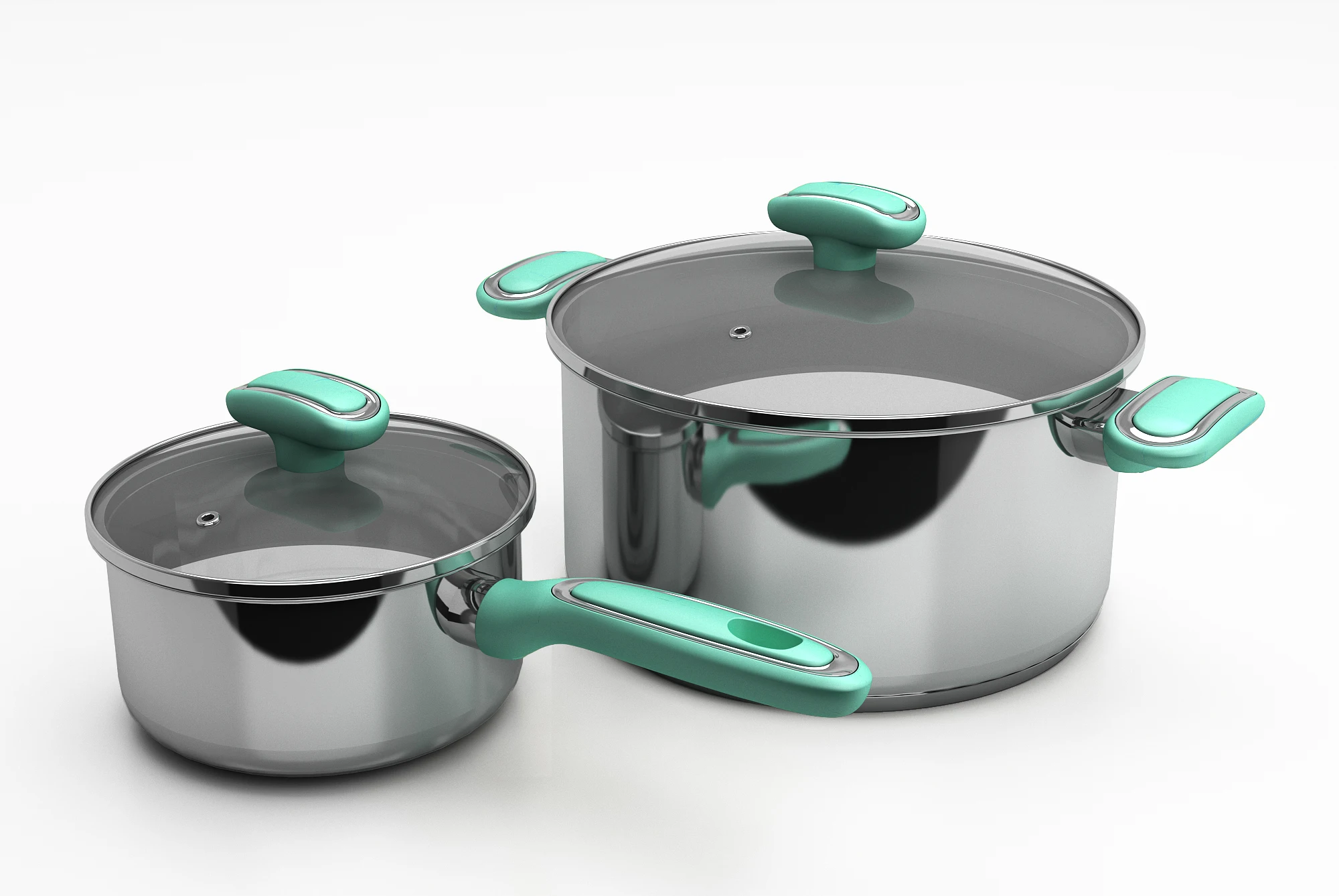 4 PCS Cookware set Cooking Pot Stainless Steel 304 Casserole Saucepan With Lid casserole