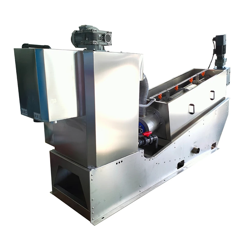 Muti-Plate Sludge Dewatering Systems Separation Effect Screw Press For Industry Wastewater