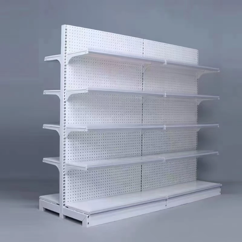 Customized Retail Display Wholesale Shelf Shop Gondola Shelving Units Supermarket Store Racks