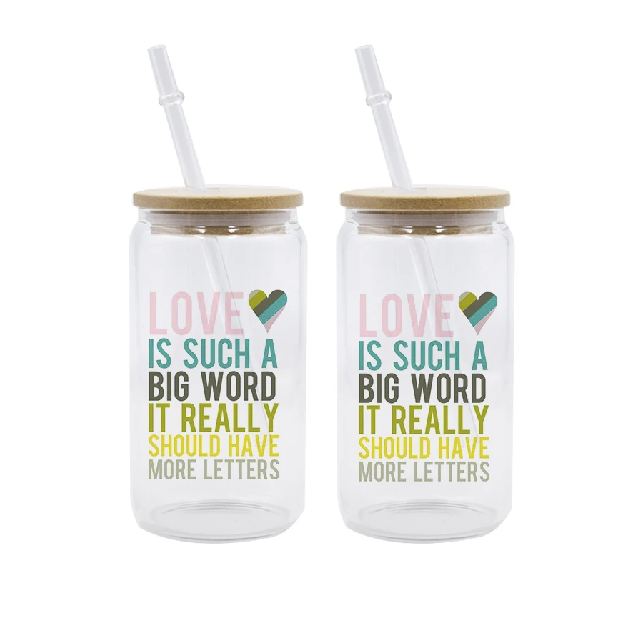 Hot New Sale Glass 12oz 16oz Glass Cans for Sublimation Products Supplier