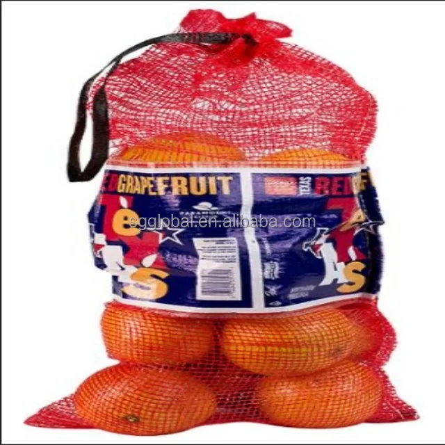 CE Packaging onion potato fruit competitive price 25kg 30kg plastic drawstring small PP woven tubular leno mesh net bags
