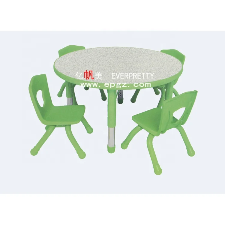 Preschool Furniture Kids Reading Table Plastic Study Desk Chair Set for Kids Team Work